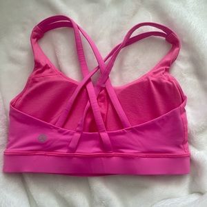 Lululemon Energy Bra, hot pink, size 4
